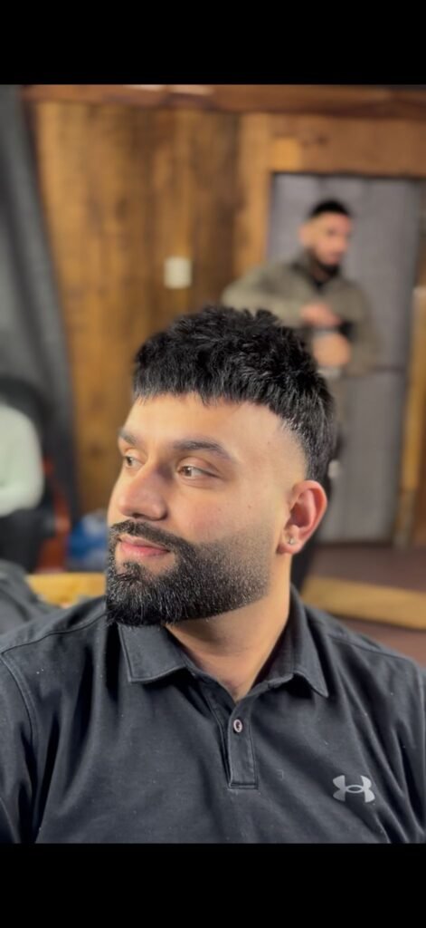French crop and beard shape-up by The Fade Plug barber, South Auckland